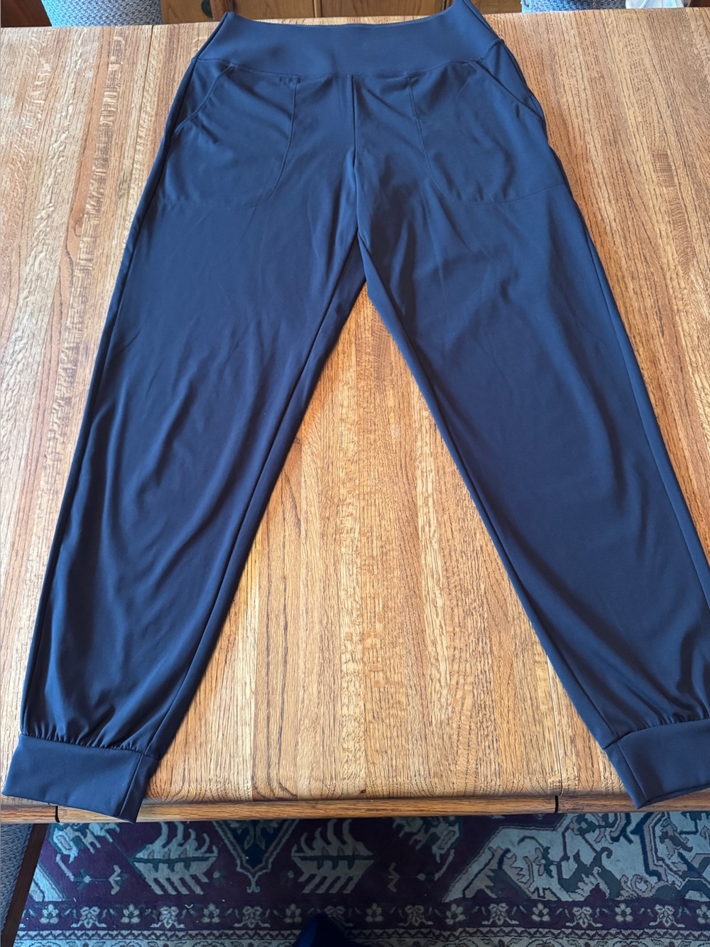 Oysho Black High-Waisted Stretch Active Joggers with Pockets - Size L